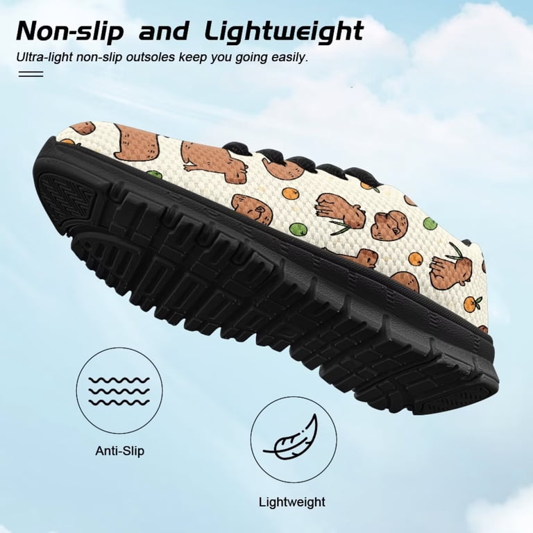 Chririnla Capybara Shoes for Girls Cartoon Sneakers Size 4 Casual