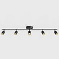 thumbnail image 6 of Shura Matte Black 5-Light Track Light with Rotatable Heads, Integrated LED Bulbs, 2700K, 6 of 8