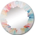 thumbnail image 2 of Designart "Energetic Eruptions Mid Century Artistry V" Abstract Round Wall Mirror - Mid-century Oval Printed Decorative Oversized Mirror - Multiple Color Options, 2 of 4