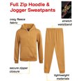 thumbnail image 2 of Quad Seven Boys' Fleece Jogger Set - 2 Piece Basic Solid Full Zip Hoodie and Sweatpants (Sizes: 8-18), 2 of 7