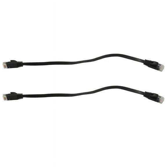12 Pcs 1 Ft Flat Internet Network Cable Solid Cat6 High Speed Patch Lan Wire With Snagless Rj45