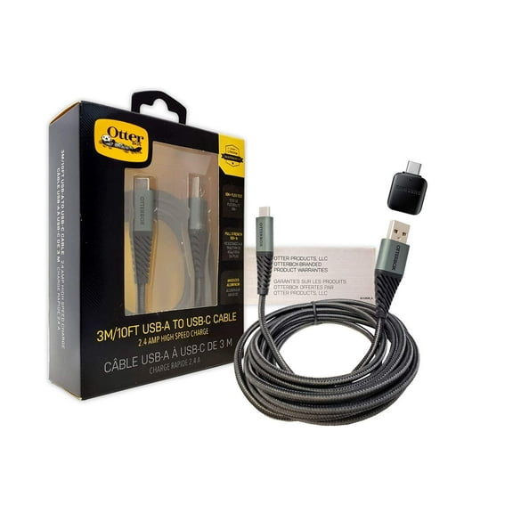 Otterbox USB Type-A to Type-C Cable (3M) - Black