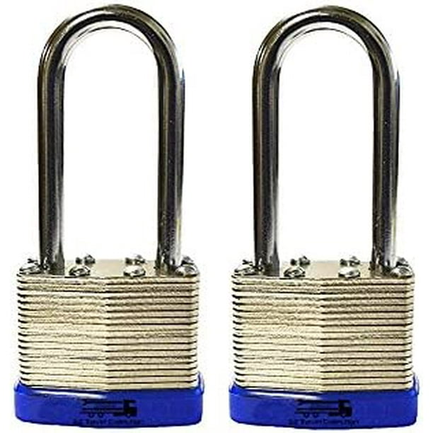 Long Shank Laminated Lock Set Of 2 11/2" 40MM Security Locks Hardened