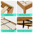 thumbnail image 4 of Linsy Home Solid Wood Queen Size Bed Frame with Headboard, No Box Spring Needed, Pine, 4 of 8