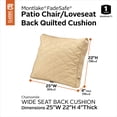 thumbnail image 2 of Classic Accessories Montlake FadeSafe Patio Chair/Loveseat Back Quilted Cushion, 25 x 22 x 4 Inch, Chamomile, 2 of 10