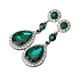 thumbnail image 2 of Fiudx Pendientes de Boda con Diamantes de Imitación para Mujer, Color Verde, 2 of 2