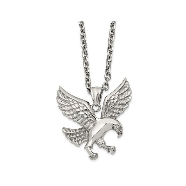 Stainless Steel Eagle Charm with 24 Inch Chain