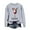 Gris, variante sur GPOECD Chandail Léger à Manches Longues pour Femmes avec Imprimé de Noël, Col Rond, Décontracté, Confortable, Tissu Doux, Noir, G