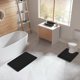 thumbnail image 5 of Alfombras de baño, alfombras para sala de estar, alfombra de área, juego de alfombras de baño de espuma, alfombras de baño prácticas para 2 piezas, alfombrillas de inodoro suaves, cómodas, con absorci, 5 of 7