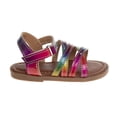 thumbnail image 2 of Petalia Girls Open Toe Toddler Hook And Loop Sandal, Multi, 8, 2 of 6