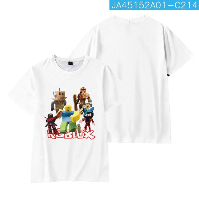 Camiseta de manga corta con estampado de dibujos animados ROBLOX para niños, ropa informal de moda, verano para niños grandes, los mejores regalos