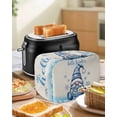 thumbnail image 4 of Blue Gnomes Christmas Toaster Cover 2 Slice, Small Kitchen Appliance Covers, Xmas Snowflake Hello Winter Toaster Oven Cover with Loop, Bread Machine Cover Polyester Dust Cover Protection, 4 of 4