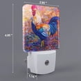 thumbnail image 2 of Balery Rooster Oil Painting Luz Nocturna LED con Sensor Automático, Enchufe con Sensor Crepuscular, Luz Suave de 0.5W para Dormitorio, Pasillo, Baño-US, 2 of 7