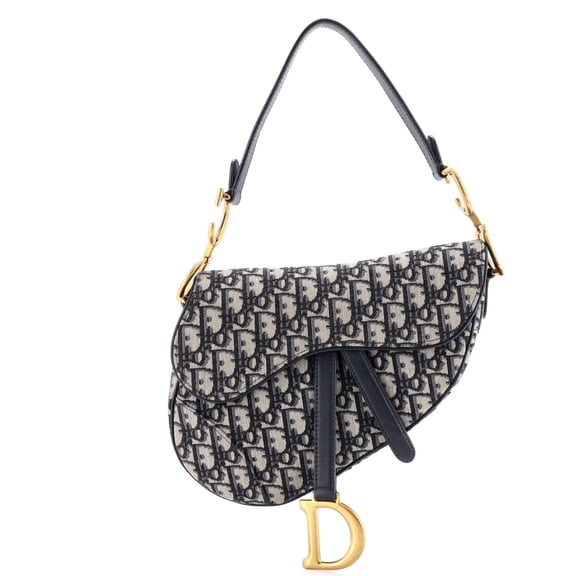 Pre-Owned Saddle Handbag Oblique Canvas Medium By Rebag