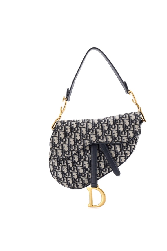 Pre-Owned Saddle Handbag Oblique Canvas Medium By Rebag