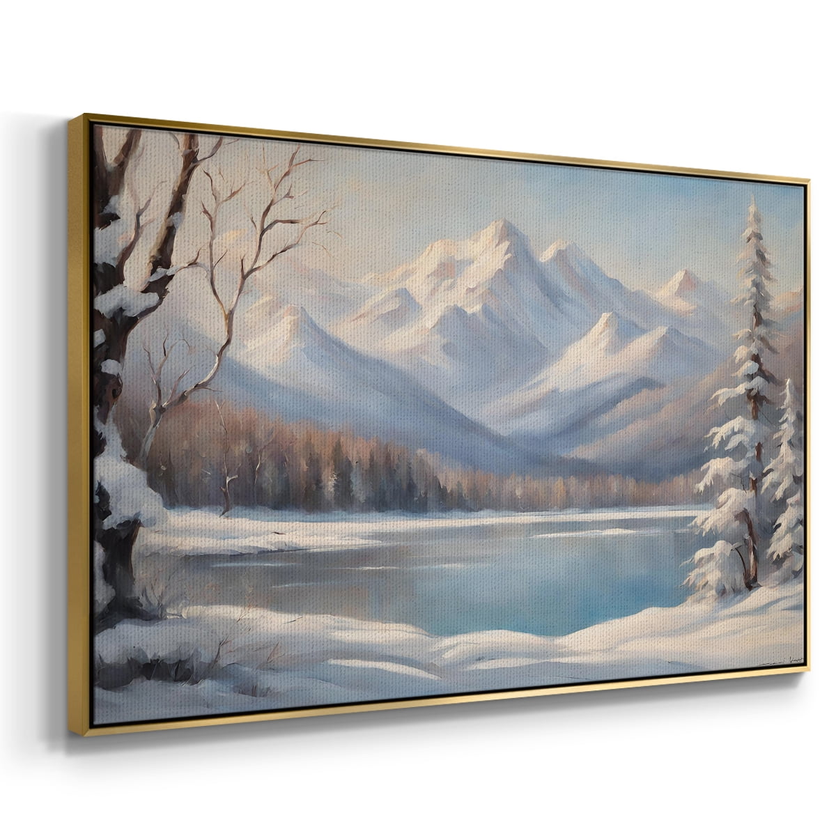 Vintage Landscape-CCV By Wexford Home Framed in Gold Wood Gallery Wrapped Canvas 27 in. x 41 in.