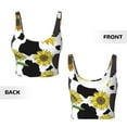 thumbnail image 6 of Goofa Sunflowers Country Printed Sports Bras for Women, High Impact Running Bra Workout Crop Tank Tops Longline Sports Bra Push up-Medium, 6 of 9