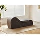 US Pride Furniture Ergon for Yoga High Density Polyurethane Foam Chaise Lounge for Living Room in Grey