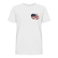 thumbnail image 4 of Aobny Men's T-Shirts Fourth of July Patriotic Shirts Short Sleeve Big & Tall Mens Shirts Casual Stylish,White,XL, 4 of 5