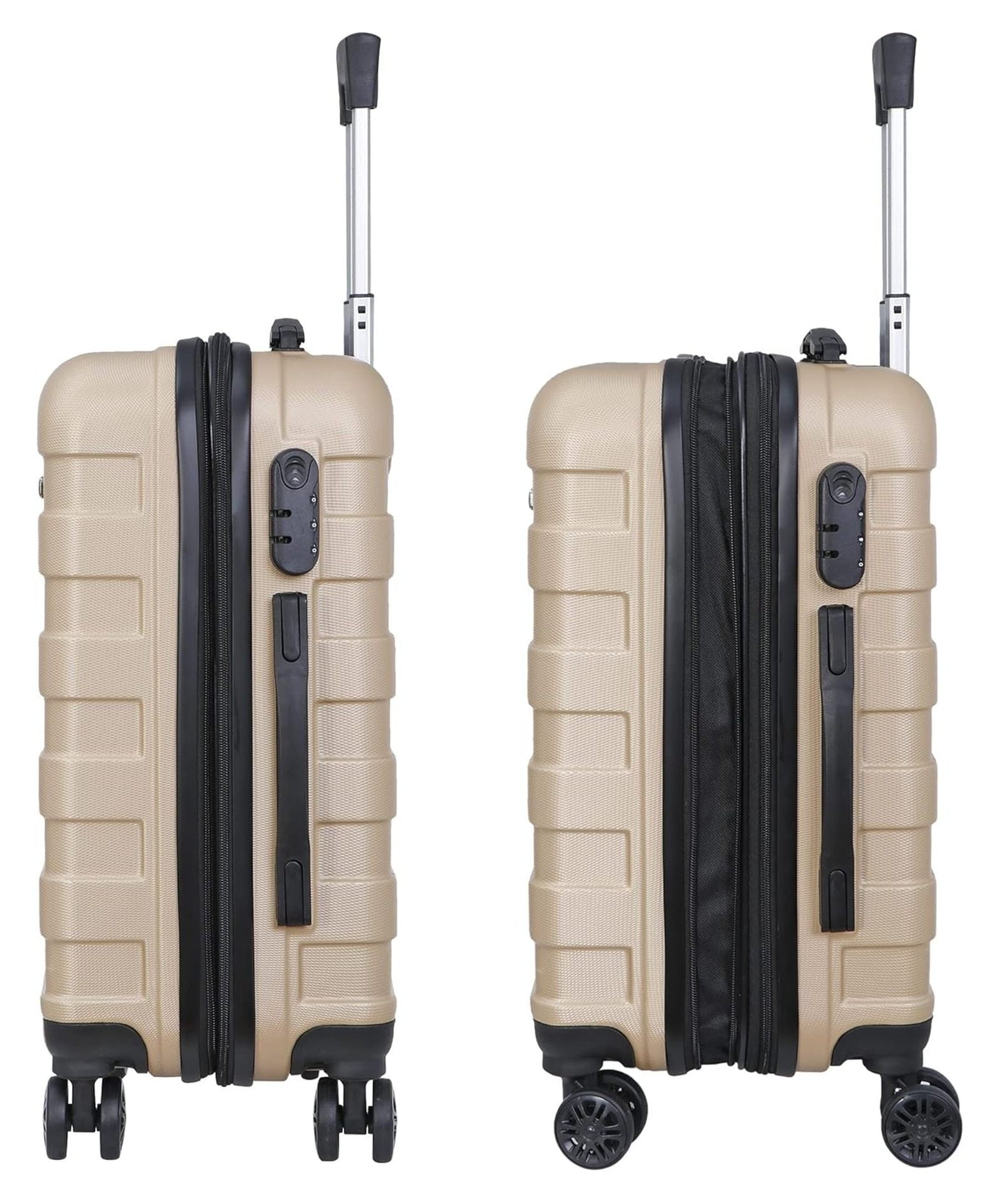 22 Inch Hardside Expandable Luggage ,Carry On Luggage With Spinner Wheels,Travel Suitcase Champagne (ABC1238)