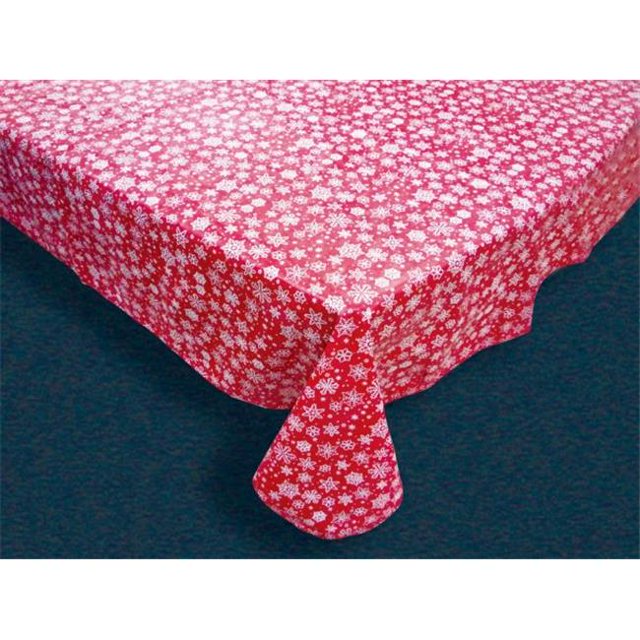 Nappe Ronde en Vinyle XFLN-RD-SF de 70 Po avec Support en Flanelle de Flocon de Neige en Polyester&44; Multi Couleur