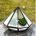 thumbnail image 4 of WGV Black Diamond Geometric Glass Terrarium - 5" Wide x 6" Height, Good quality Terrarium - 1 Pc, 4 of 9