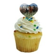 thumbnail image 5 of Horses Running Wild Heart Love Cupcake Picks Toppers Decoration Set of 6, 5 of 7
