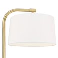 thumbnail image 3 of 360 Lighting Serra Modern 64" Tall Standing Floor Lamps Set of 2 Lights Chairside Arc Foot Switch Offset Arm Metal Warm Gold, 3 of 9