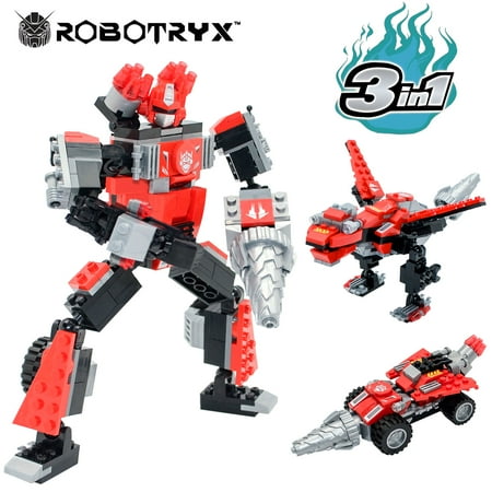 Boys Wood Building Kits Robot STEM Toy | 3 In 1 Fun Creative Set | Construction Building Toys For Boys Ages 6-14 Years Old | Best Toy Gift For Kids | Free Poster Kit Included ()
