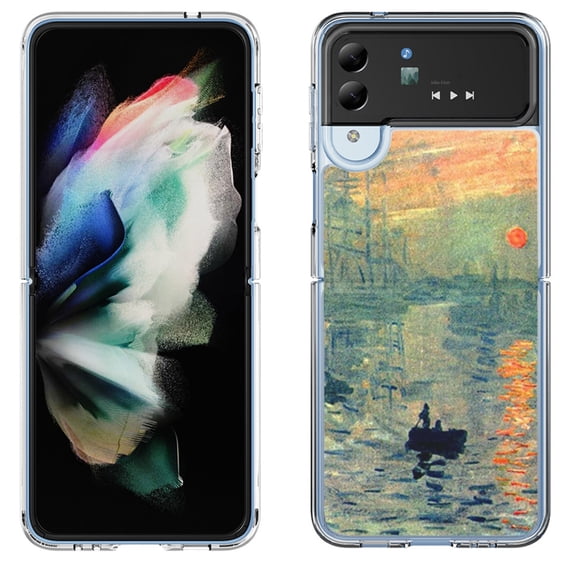 Shockproof Bumper Phone Case for Samsung Galaxy Z Flip 4 5G, by OneToughShield ® - Sunrise Impression