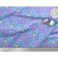 thumbnail image 2 of Soimoi Silk Fabric Leaves & Floral Artistic Print Fabric by Yard 42 Inch Wide, 2 of 3