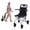 15.6", variant on Postuois 20 Inch Wide Heavy Duty Transport Wheelchair for Adults & Seniors, Ultra-Light 14lbs Carbon Steel Frame with 12" Rear Wheels, Telescopic Handle, Supports 265 lbs