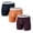 3Pack:Yellow&DarkBlue&Red, variant on Men's Long - Leg Nylon Boxer Briefs Bulge Pouch Breathable Comfortable Yellow Dark Blue Red 2XL