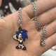 thumbnail image 3 of Collar de cadena larga Sonic The Hedgehog para hombres y mujeres, colgante de Metal, figura de juego de Anime, accesorios de joyería de dibujos animados, moda, 3 of 5