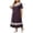 Purple, variant on SELONE Plus Size Nightgowns for Women Long Lace Maxi Pajamas Dress Ruffle Short Sleeve Sleep Dress Daily Sleep Shirt