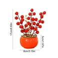 thumbnail image 3 of PRETXORVE Christmas Decorations, Faux Cranberry Potted Plant Decoration Bedroom Simulation Decoration Gift Suitable for Christmas Party Simulation Decoration, 3 of 6
