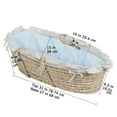 thumbnail image 5 of Natural Moses Basket - Beige Gingham Bedding-Bedding:Blue Gingham,Finish:Natural, 5 of 6