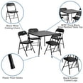 thumbnail image 4 of Emma + Oliver 5 Piece Black Folding Game Room Card Table and Chair Set, 4 of 12