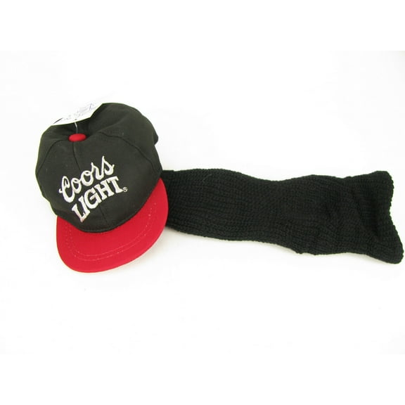 NEW Coors Light Golf Driver Headcover Sock with Hat 460cc Black/Red