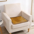 thumbnail image 7 of Leodye 1PCS Summer Natural Bamboo Seat Cushion Square Cool Woven Rattan Pad Breathable Non-Slip Mat for Sofa Chair office Car Seat -15.7x15.7in, 7 of 7