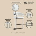 thumbnail image 4 of Manhattan Comfort Augusta Barstool with Metal Base in White - Set of 3, 4 of 11
