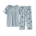 thumbnail image 1 of REDHOTYPE Fashion Print Pyjama Set Femmes 100% Coton Casual Home Pyjamas Plus Size Cool Short Sleeves M-XXXL Homewear, 1 of 2
