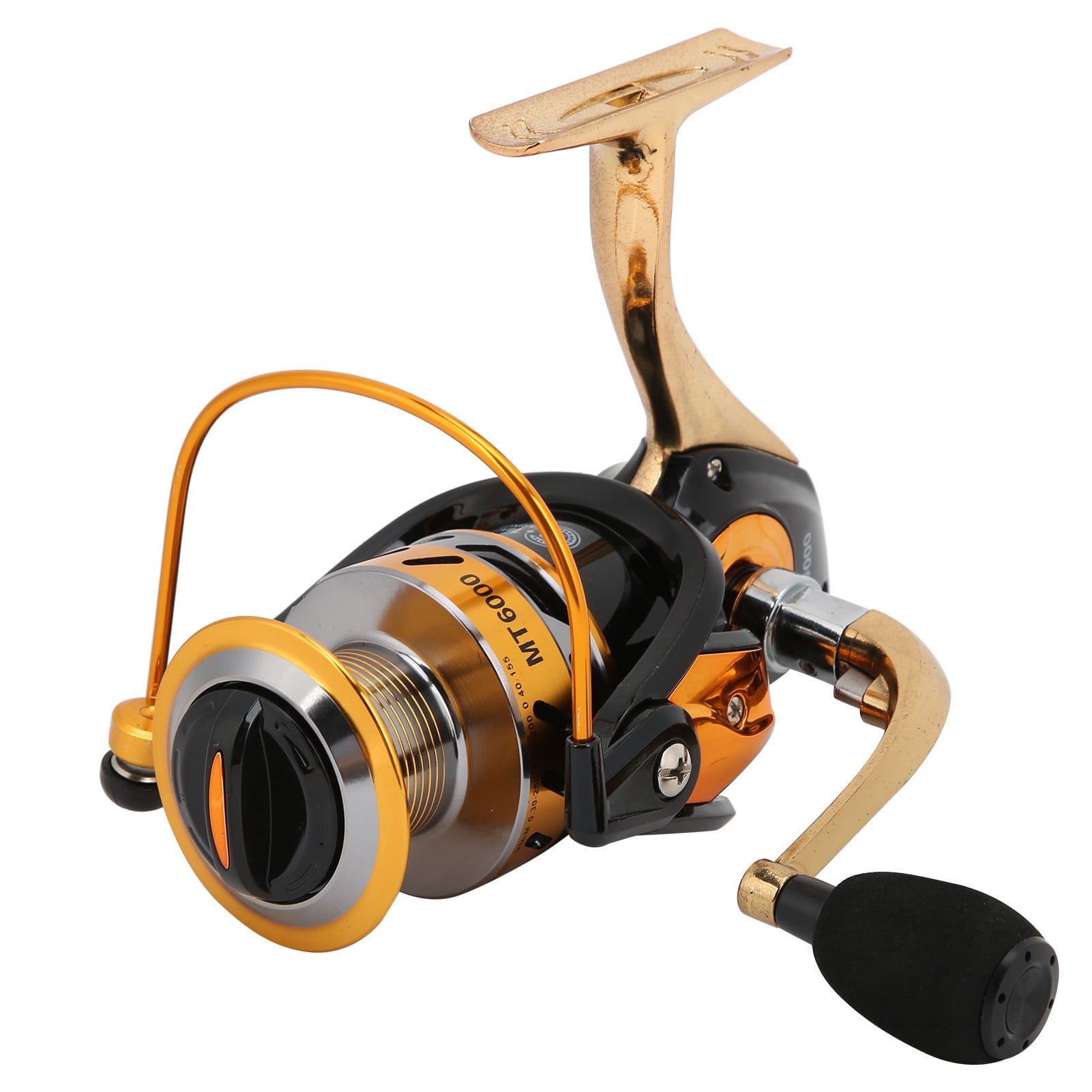 BIMZUC MT6000 Metal Sea Fishing Spinning Reel 12+1BB 5.5:1 Gear Ratio Portable Fishing Wheel for Saltwater and Freshwater Angling, Ambidextrous Smooth Casting Professional Tackle Gear