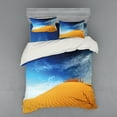 thumbnail image 2 of Ambesonne Landscape Bedding Set 3 Pcs, Desert Sand Dunes, Twin, Blue and Apricot, 2 of 3