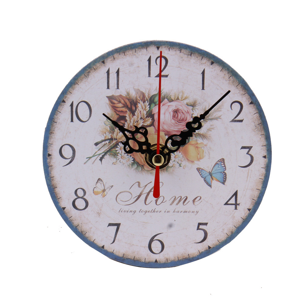 Home Decor,for Easter Day B Vintage Style Antique Wood Wall Clock for Home Kitchen Office