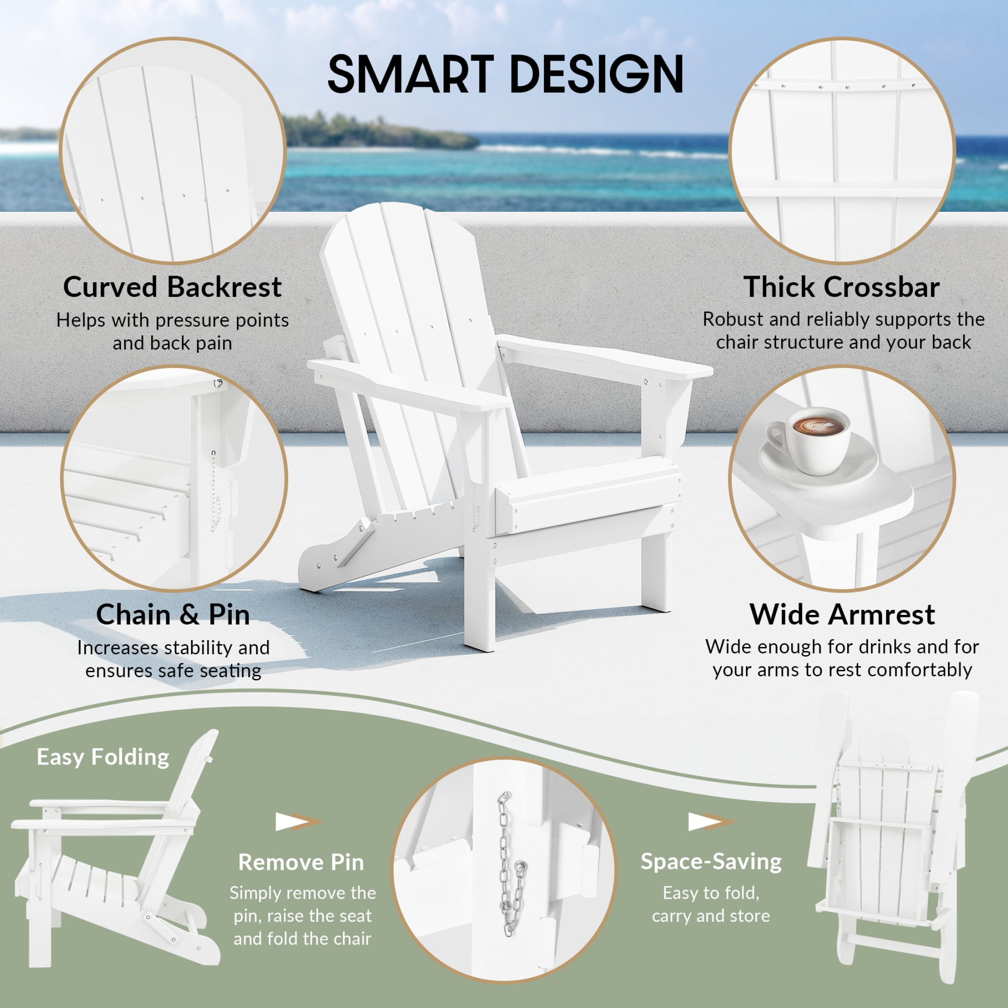 westintrends folding adirondack chair