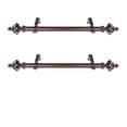 thumbnail image 2 of Domovina Luster 1 - inc  dia. Side Curtain Rod 12-20 inch long , Set of 2-Color:Mahogany, 2 of 2