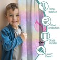 thumbnail image 3 of Blackout Kids Curtains,Rainbow Stripe Unicorn Pattern Childrens Insulated Curtains Set Of 2,Bedroom Essentials,Toddler Room Decor 42"x54", 3 of 5