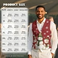 thumbnail image 7 of Yuyamidu Snowman Men's Suit Vest Christmas Casual Waistcoat Vest Size L Leisure Dress Business Vests for Wedding Party Tuxedo with Pockets, Red, 7 of 7