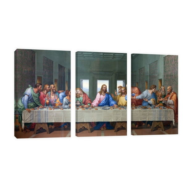 Cuadro Decorativo Tríptico Vertical La Ultima Cena Canvas Revolution Set De 3 Cuadros 25x38 cm